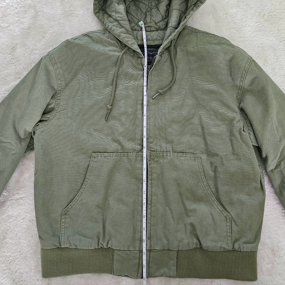 NWT Levi's Canvas Zip Green Jacket Size M Utility Streetwear Athleisure Casual - Picture 11 of 13